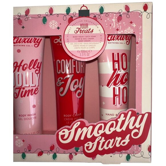 The Luxury Bathing Company Smoothy Stars Luxurious Spa Gift Set for Her 4 pc - Picture 4 of 14